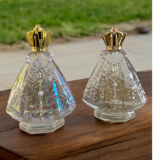 Porta Água Benta Nossa Senhora Aparecida Vidro com Mini Terço em Oferta na Shopee