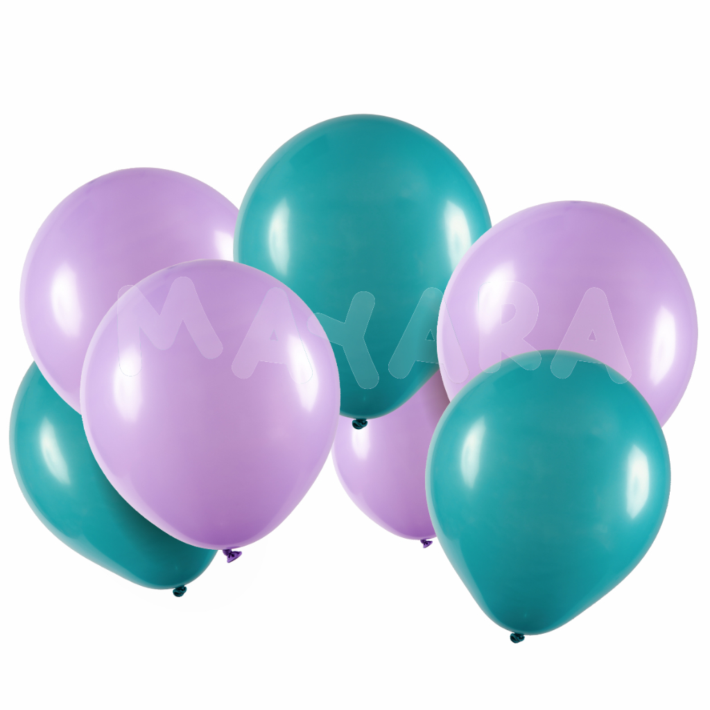 Balão - Bexiga Azul Oceano e Lilás 8 Polegadas 50 unidades sortidos em Oferta na Shopee