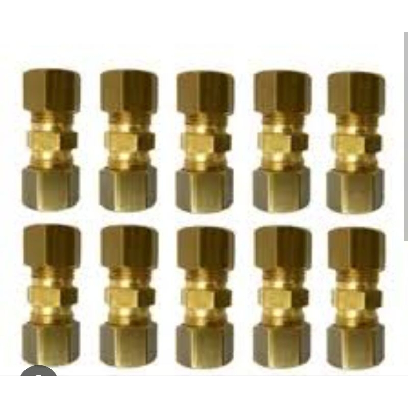 Kit União Emenda Conexão Compressão Tubo Cobre 5/16