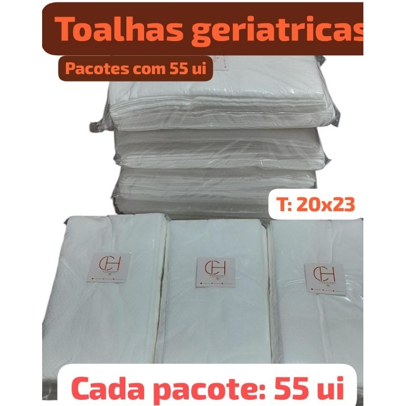 Kit 4 pacotes de toalha umedecidas geriatrica em Oferta na Shopee