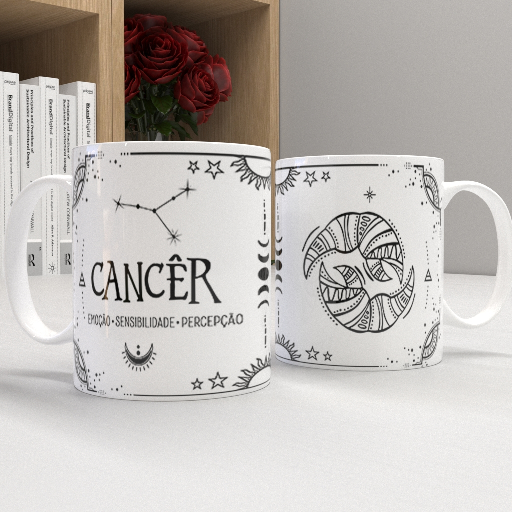 Imagem Caneca de porcelana personalizada - zodíaco - Signo Cancêr