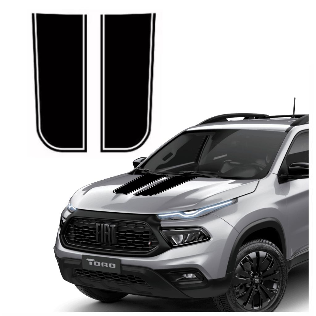 Adesivo Faixa Capo Fiat Toro Freedom Sport Ranch Acessorios Volcano Endurance Personalizado FT132