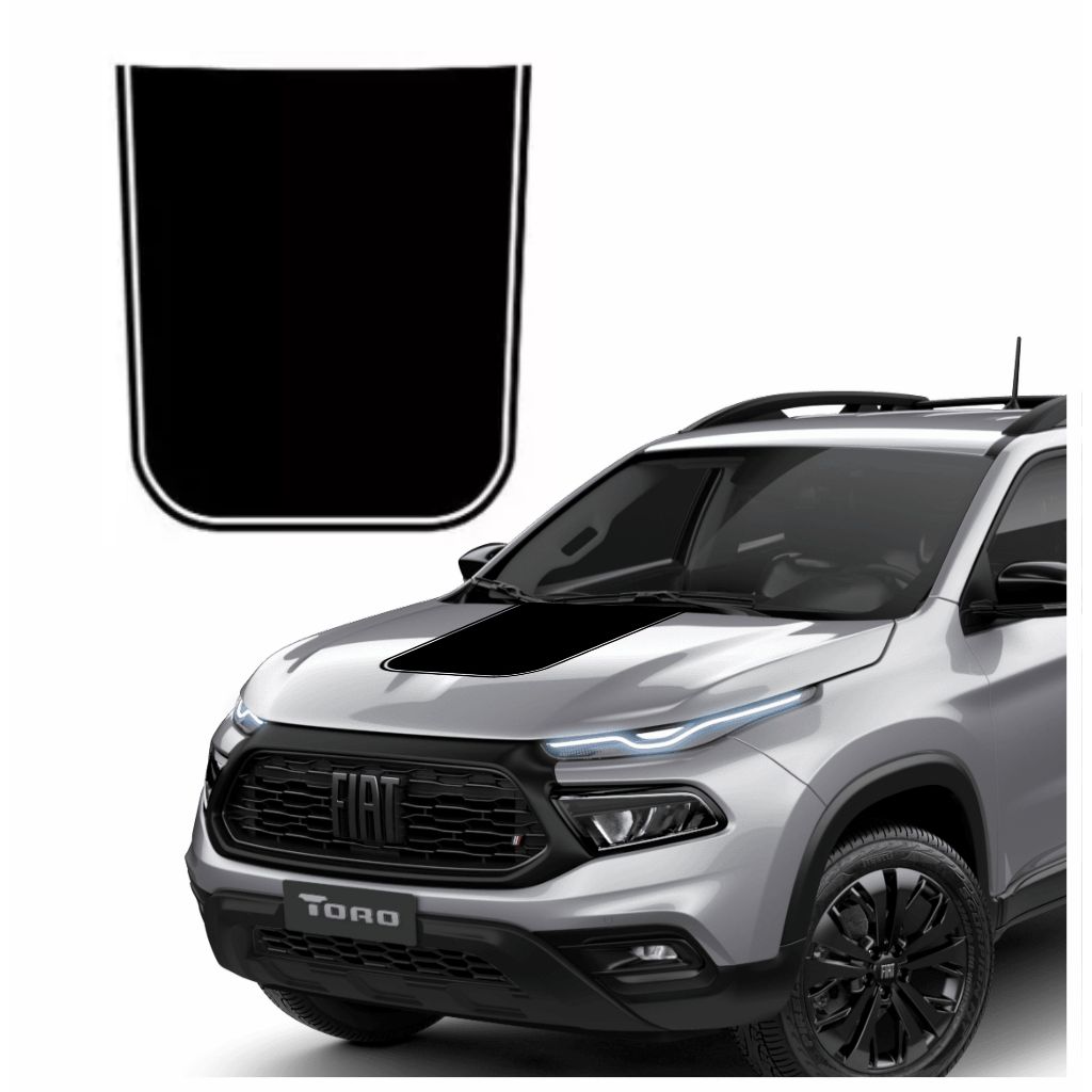 Faixa Adesivo Capo Fiat Toro Freedom Sport Ranch Acessorios Volcano Endurance Acessórios Personalizado FT131