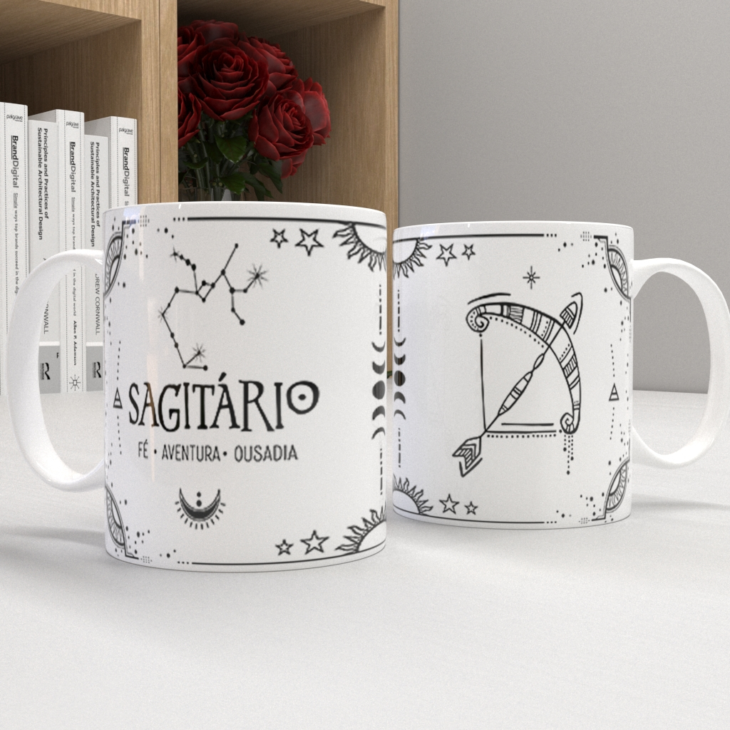 Imagem Caneca de porcelana personalizada - zodíaco - Signo Sagitário