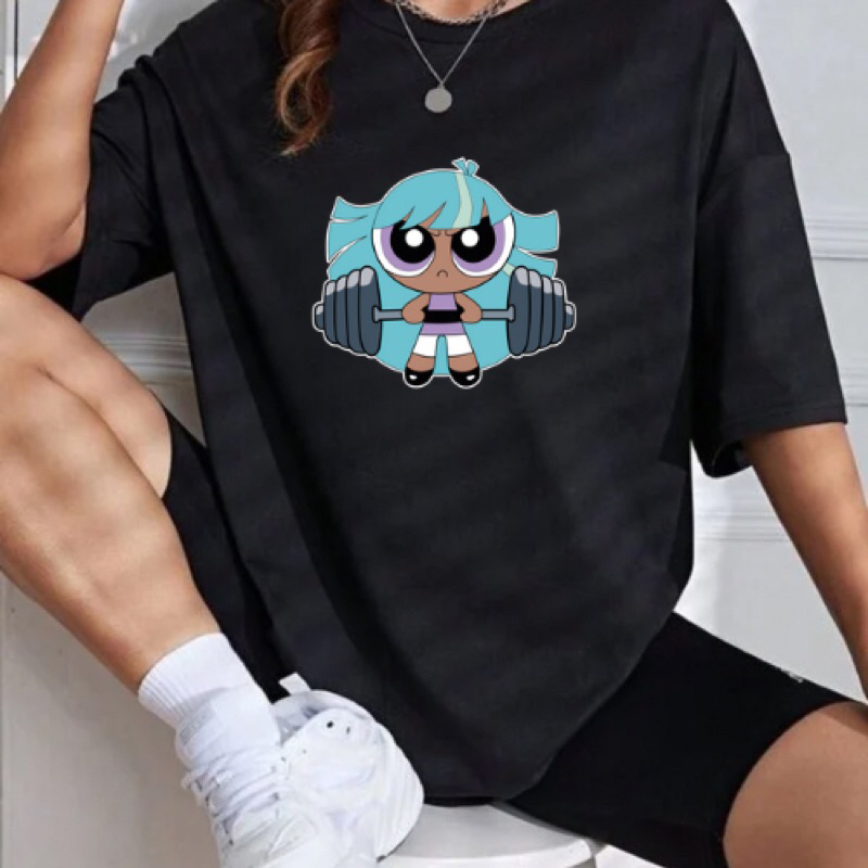 Camiseta Academia camisa Treino Gym Fitness Estrelinha As Meninas Super Poderosas Blogueira Style Algodão Premium