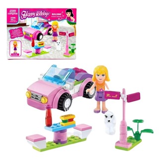 Blocos de Montar Menina Rosa Castelo Carruagem Cafeteria Trenzinho Jetsky Princesa Casa Barbi Poly em Oferta na Shopee