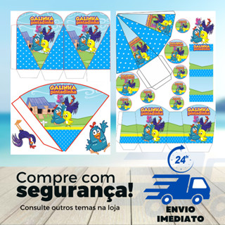 Envio 24H - GALINHA PINTADINHA KIT LEMBRANCINHAS COM 75/150 ITENS (SEM NOME) em Oferta na Shopee