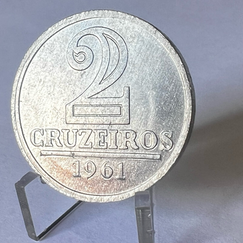 2 Cruzeiros 1961 Moeda de Alumínio Brasão da República