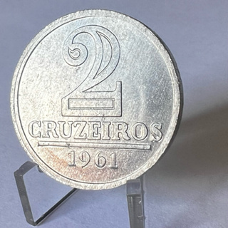 2 Cruzeiros 1961 Moeda de Alumínio Brasão da República em Oferta na Shopee