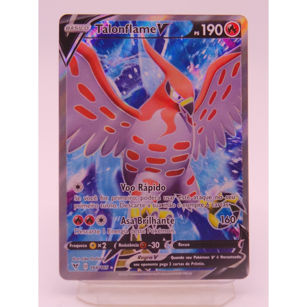 Carta Pokémon Talonflame V Full Art Original Nova