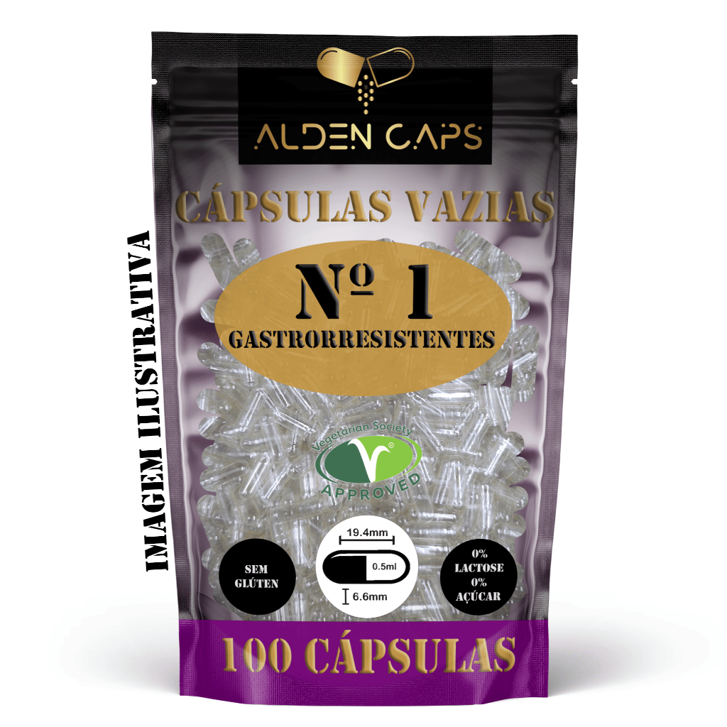 100 Cápsulas Vegetais Gastro Resistentes Dr-caps Nº 1 (400mg)