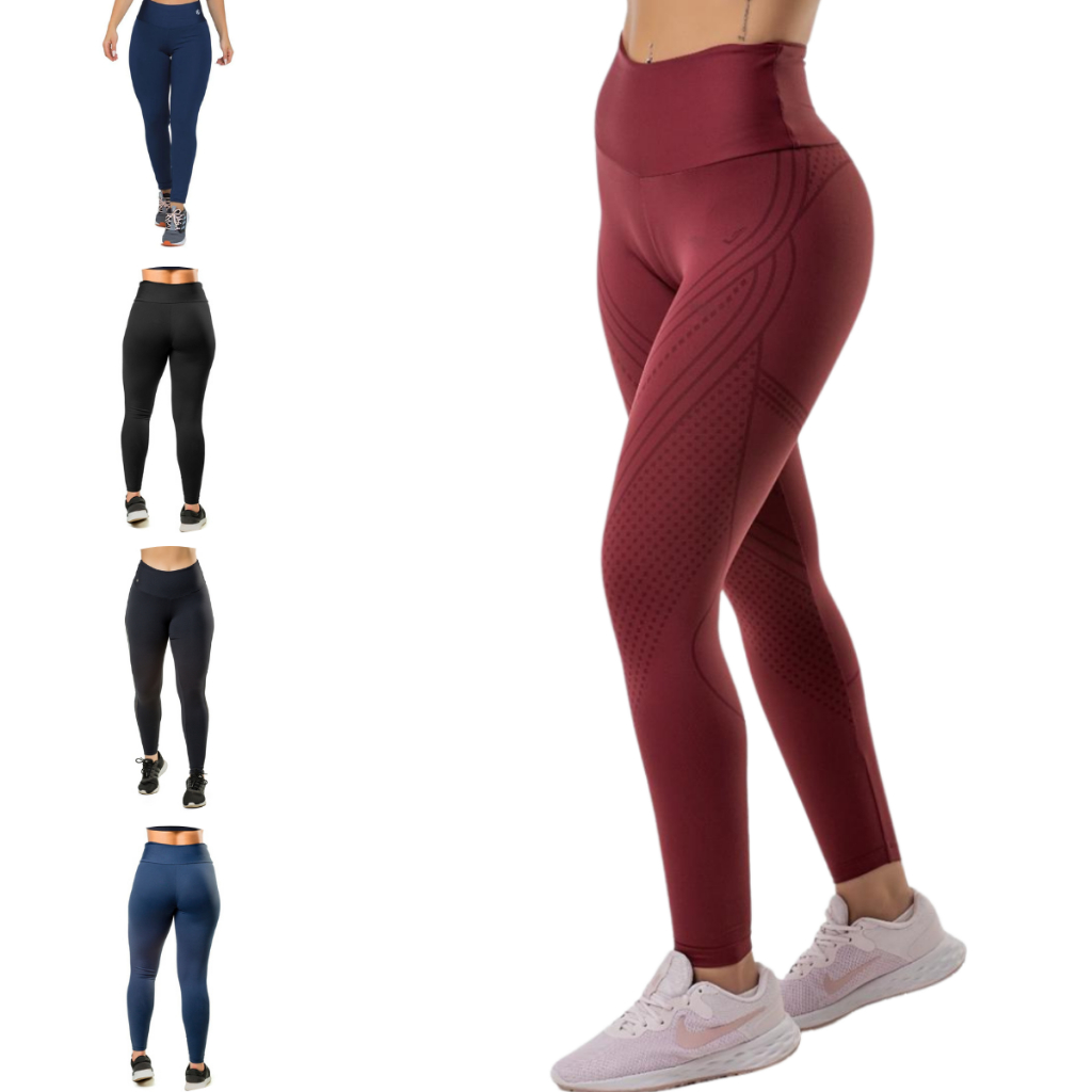 Calça Legging Esporte Feminino Elite Original Confortável Exercícios Academia  Zero Transparência