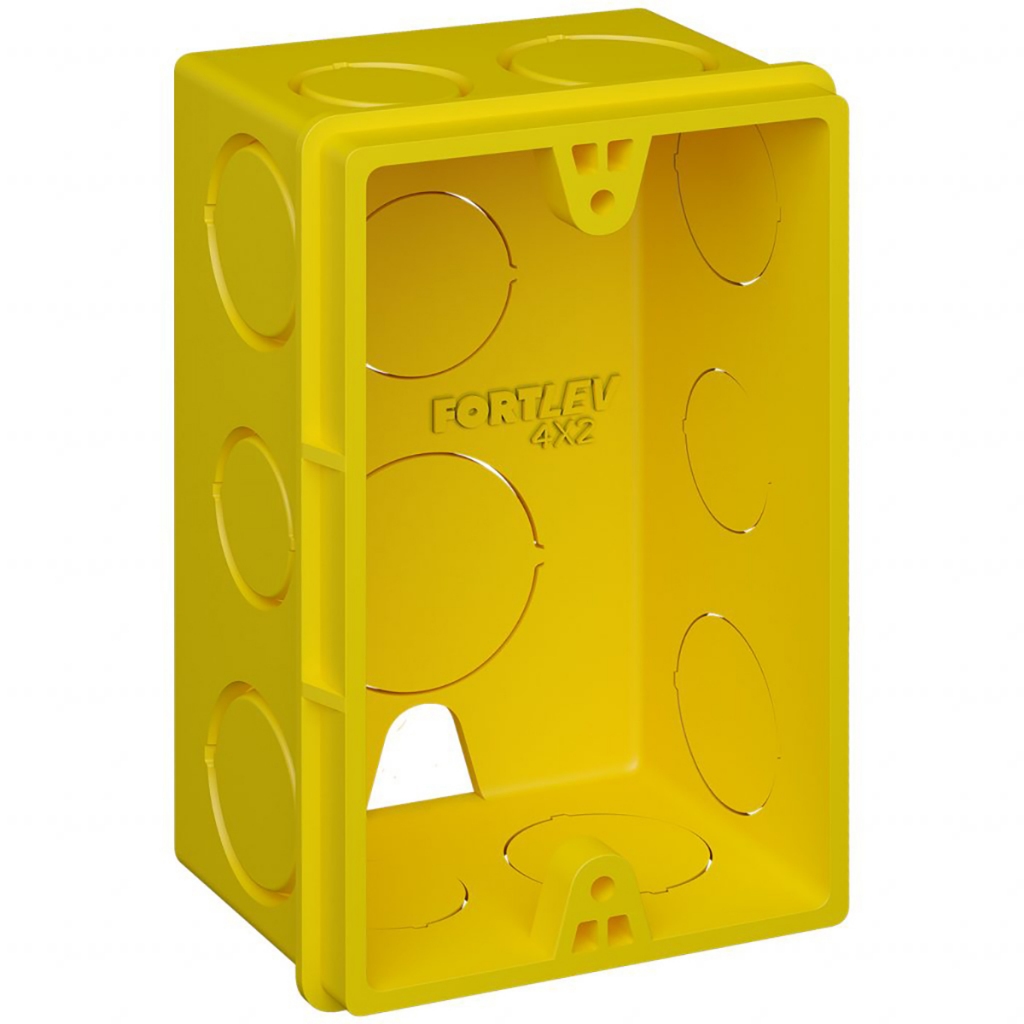 Kit com 20 Caixas De Luz 4x2 De Embutir Amarela Fortlev em Oferta na Shopee