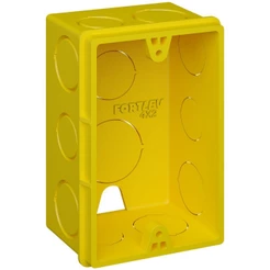 Kit com 20 Caixas De Luz 4x2 De Embutir Amarela Fortlev
