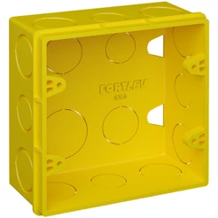 Kit com 12 Caixas De Luz 4x4 De Embutir Amarela Fortlev