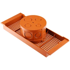Kit com 8 Caixas De Luz Octagonal Laranja 30cm Para Laje Fortlev