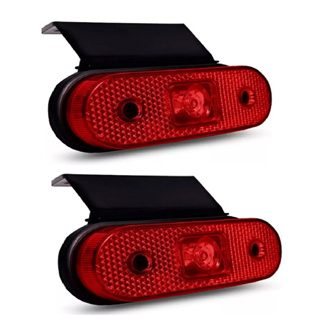 Lanterna Lateral Carreta Tipo Facchini Led com Suporte Vermelho em Oferta na Shopee