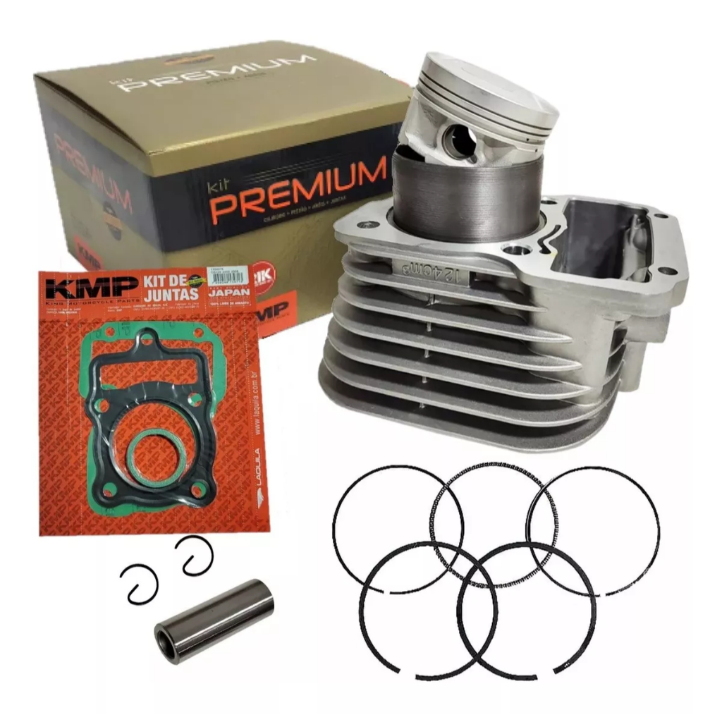 Kit Cilindro Motor Pistão Anéis Honda Titan Cg 125 2000 2001 2002 2003 2004 Original Kmp Premium - Spare Parts and Accessories for Vehicles