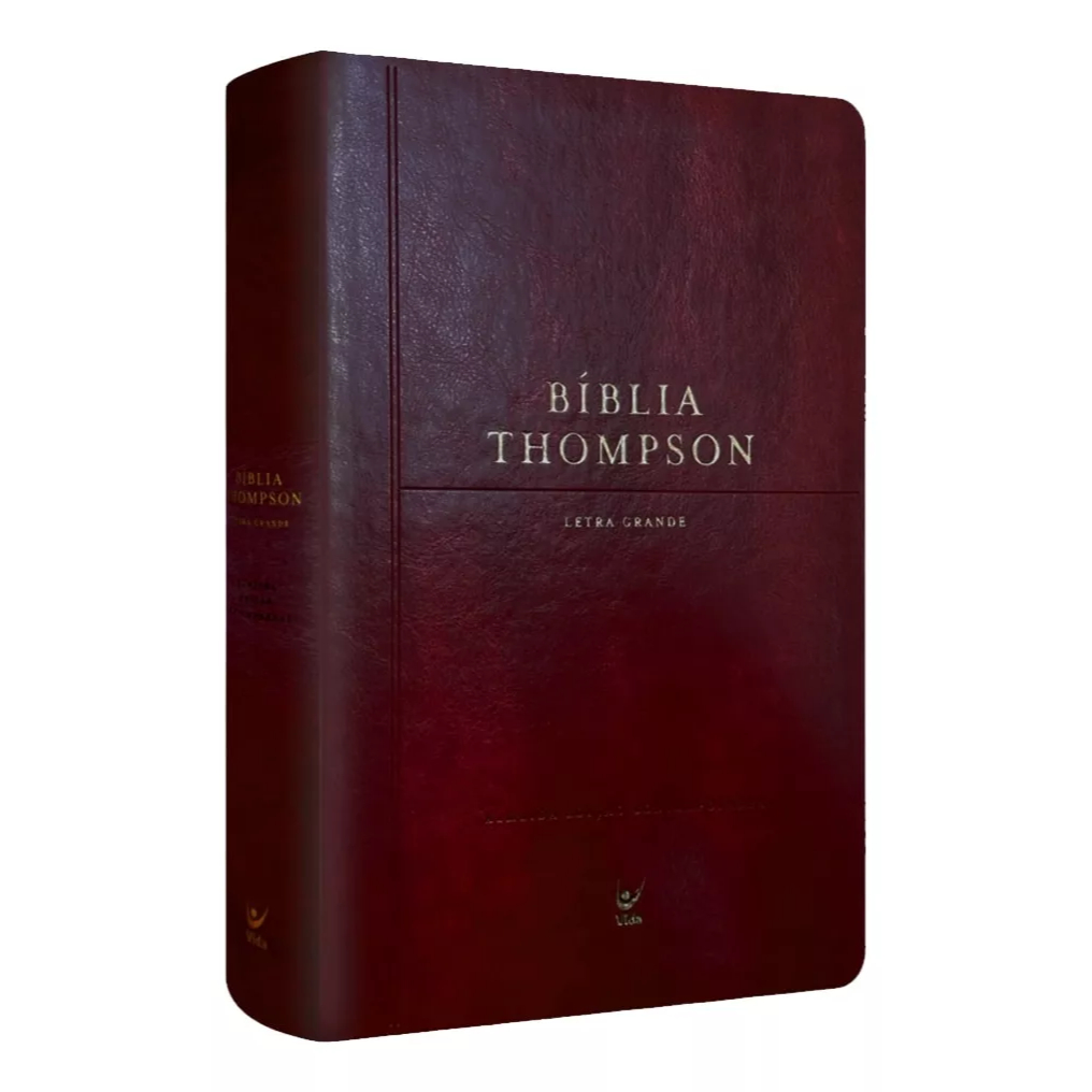 Bíblia Thompson de Estudo | AEC | Letra Grande | Capa Luxo Vinho em Oferta na Shopee