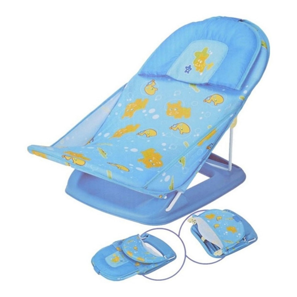 PROMOÇÃO Cadeirinha Assento Banho Bebê Suporte Portátil Banho Portátil Praia Piscina Banheira Azul em Oferta na Shopee
