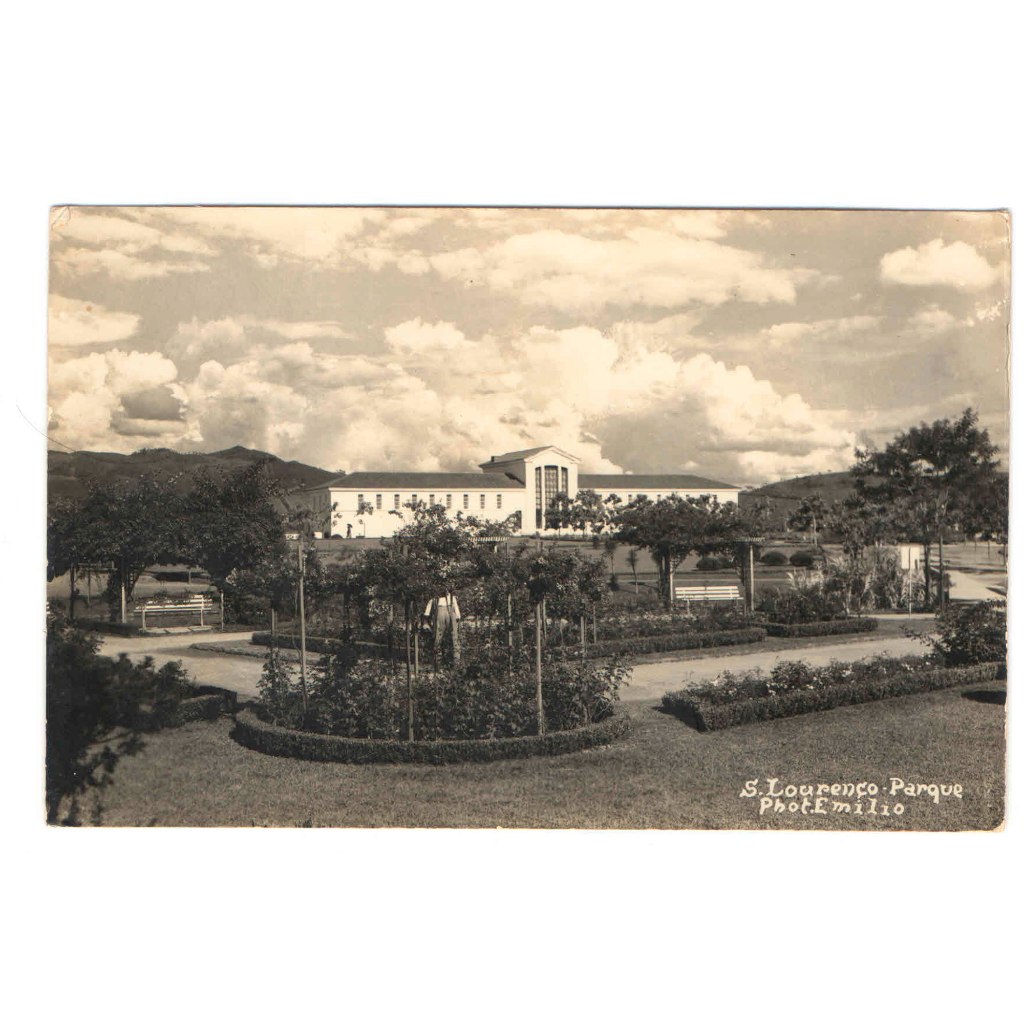Cartão postal fotográfico do Parque de São Lourenço - MG