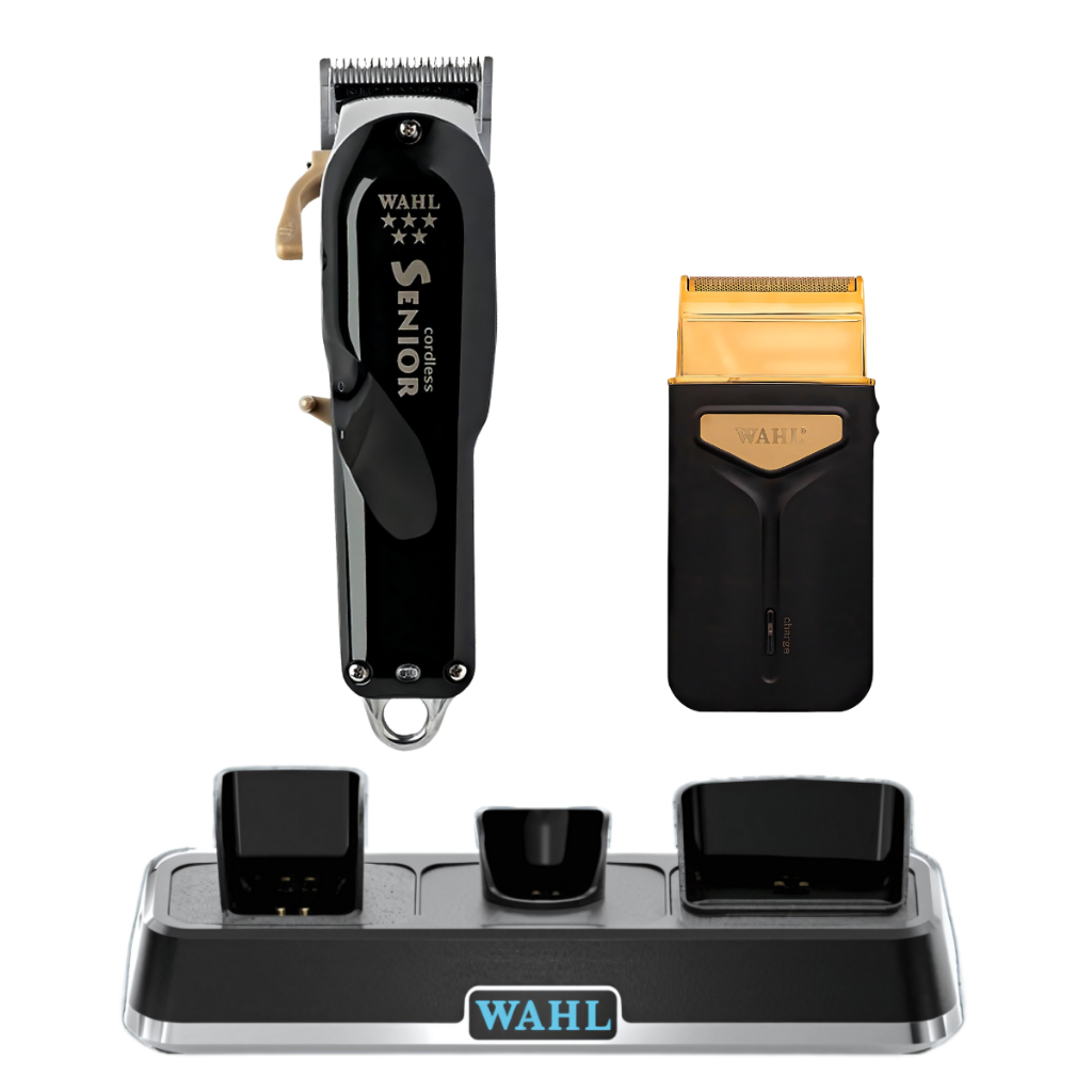 Wahl Combo Máquina Senior Cordless + Travel Shaver + Base Carregadora Power Station - ORIGINAL