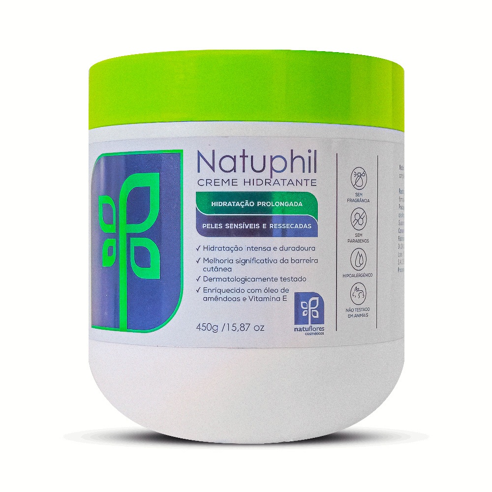 Creme Hidratante para o Corpo Natuphil 450g NatuFlores