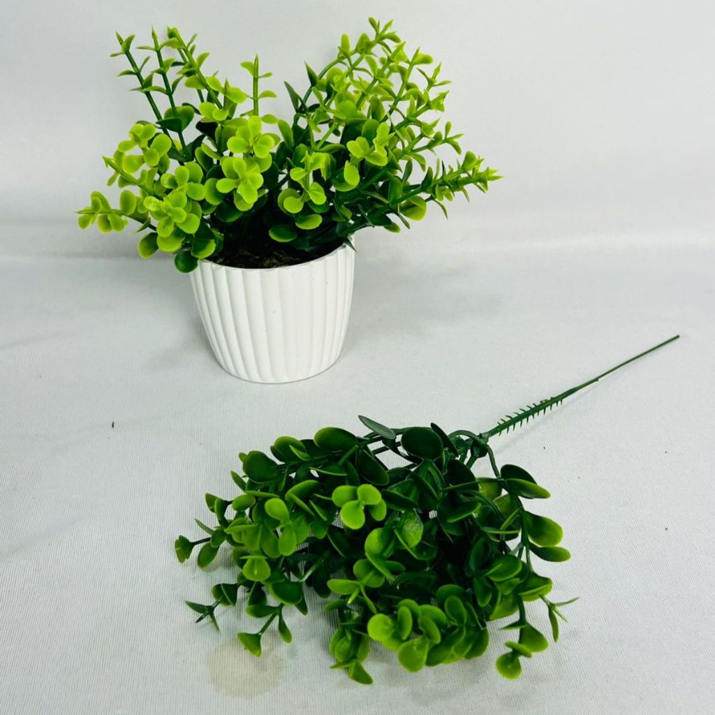 Pick buquê de folhagem verde artificial mini eucalipto | para decoração e vaso