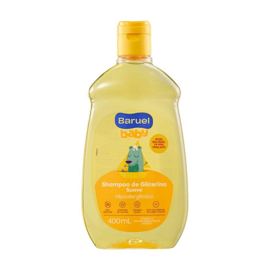 Shampoo Infantil Glicerina Suave Baruel Baby 400ml - Mom & Baby