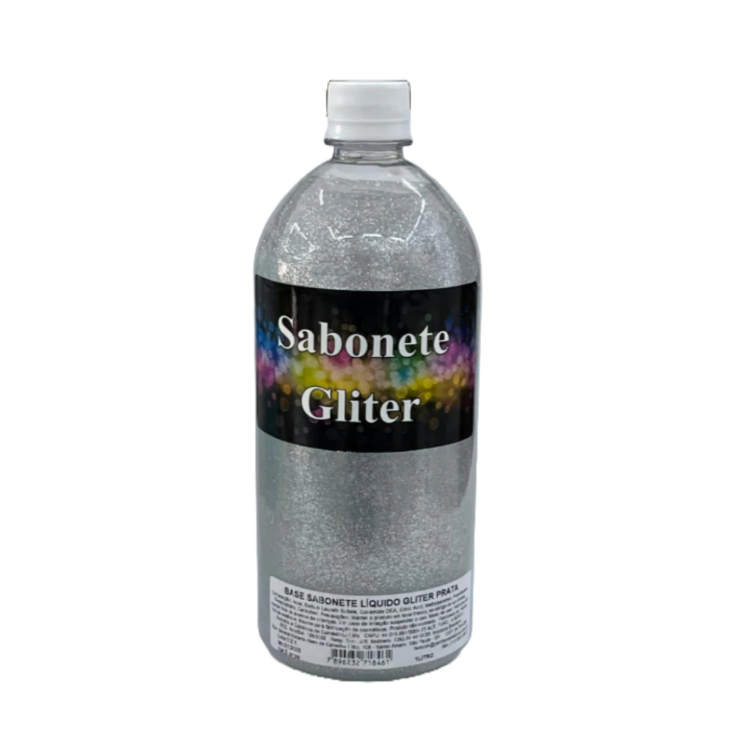 Base Sabonete Líquido Gliter Prata (1 Litro)