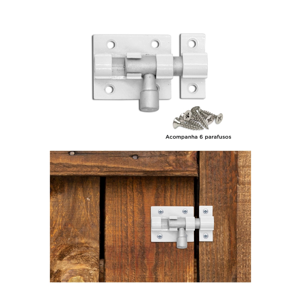 Ferrolho de alumínio 1.1/2 polegadas kit com parafusos - trinco para porta, abrigo banheiro, armário