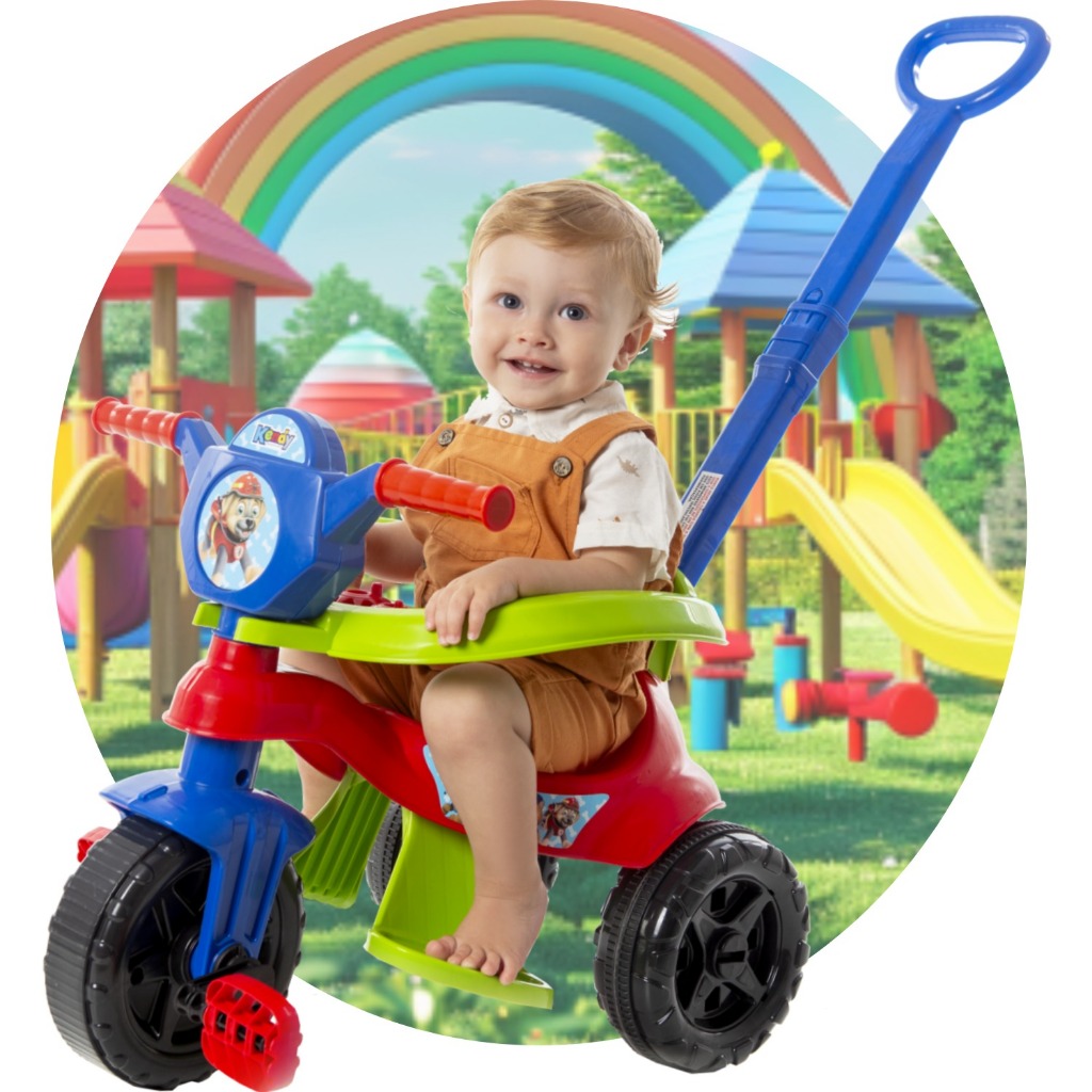 Motoca Menino Premium Completa 2025 - C/ Pedal, Empurrador, Protetor - Inmetro - Gold em Oferta na Shopee