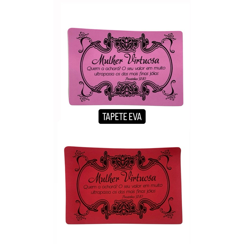 Imagem Tapete de EVA Mulher virtuosa- 15 unidades de tapete- TAPETE ORAÇÃO
