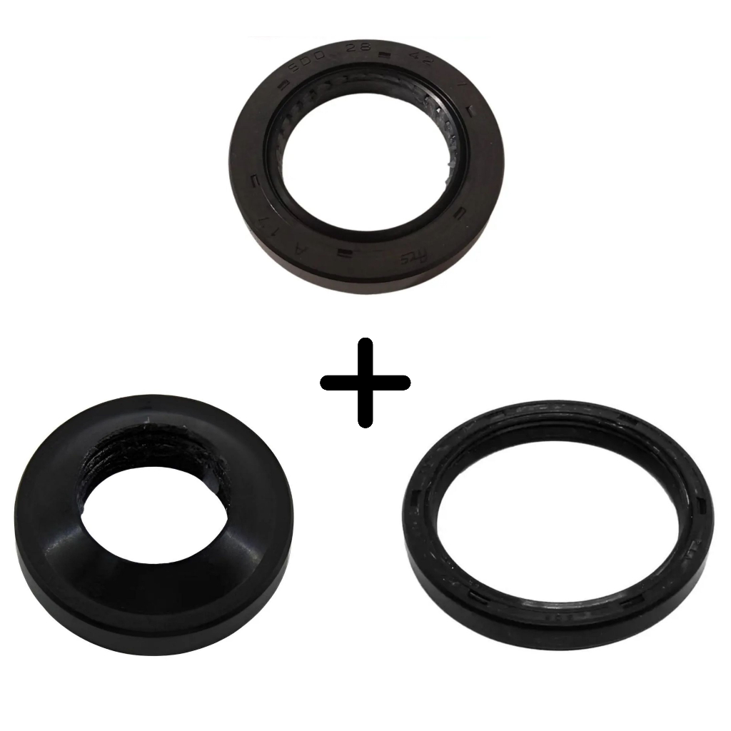 KIT RETENTOR RODA TRASEIRA + DIANTEIRA TITAN 150 2004 A 2013 FREIO A DISCO
