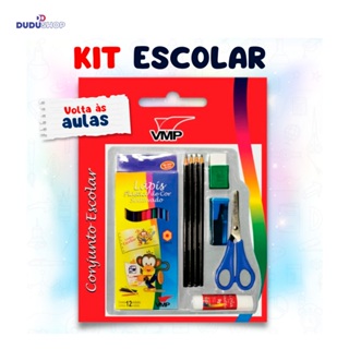 Escolar Completo Com Borracha Lapis Apontador Tesoura Cola A Pronta Entrega VMP em Oferta na Shopee