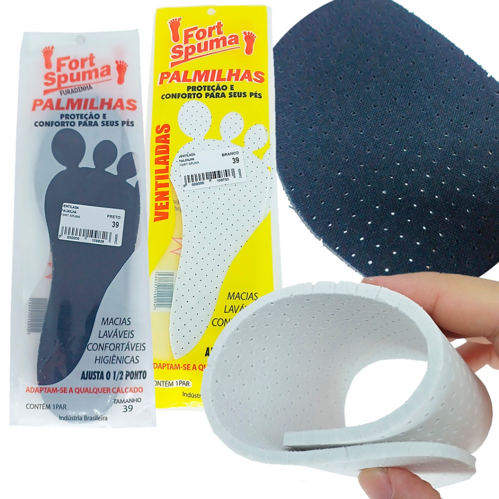 Palmilha Unissex Espuma Ventilada Para Calçado Fort Spuma em Oferta na Shopee