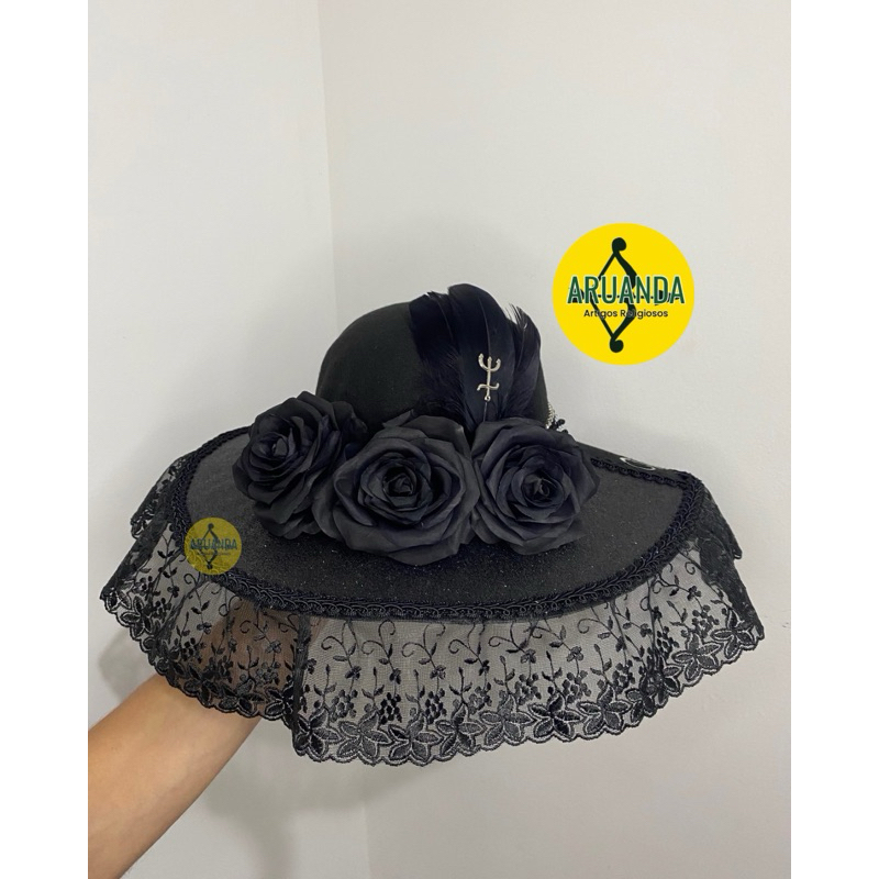 Chapéu de Pomba Gira Rosa Negra