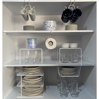 Kit 7 Organizadores de Armário Cozinha Aramado Porta Pratos Cesto Suspenso Suporte Xícaras em Oferta na Shopee