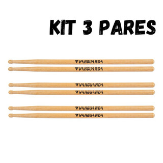 Kit 3 Pares de Baqueta Spanking Vanguarda Marfim 5A