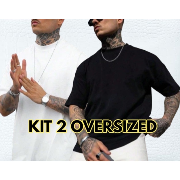 Kit 2 Camiseta Oversized Lisa Masculina Streetwear