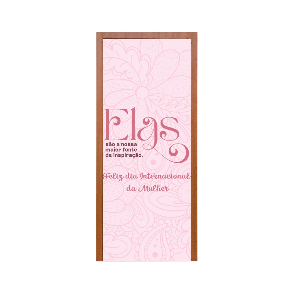 Painel Capa de Porta Dia das Mulheres 3D em Tecido 0,85m X 2,10m em Oferta na Shopee