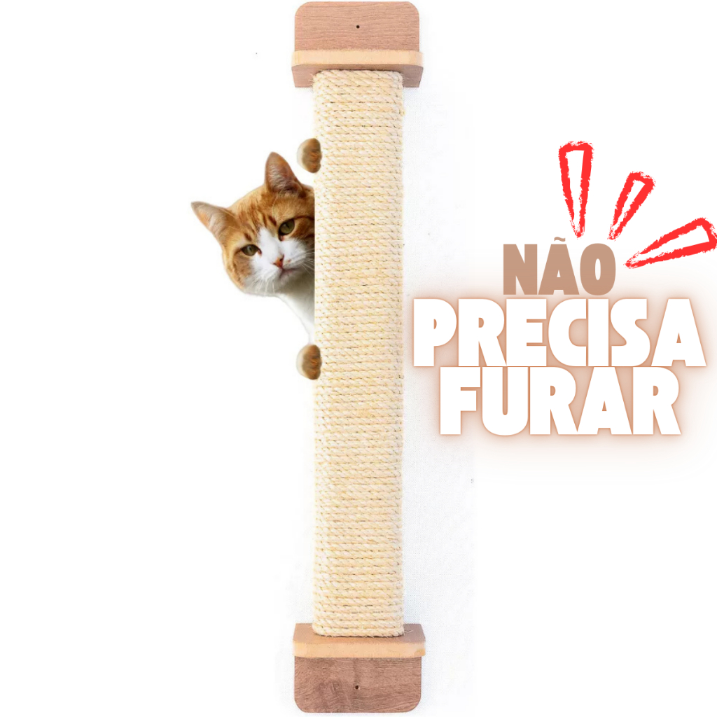 Arranhador de Parede Premium para Gatos – Sem Furação e Fácil Instalação