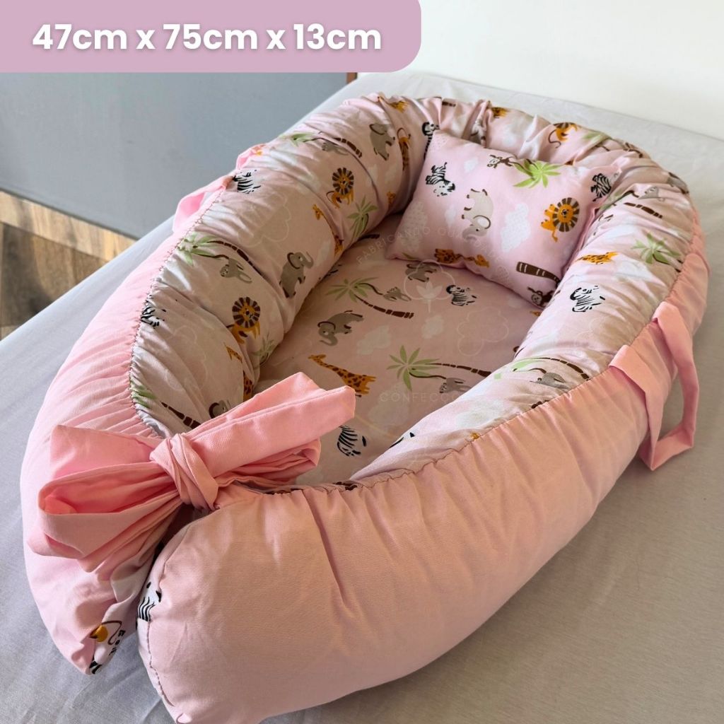 Ninho Redutor de Berço Portátil Ajustável Lindas Estampas Bebê Menino Menina Luxo Baby