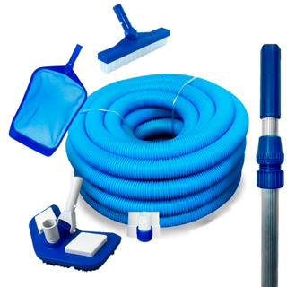 Kit Limpeza Para Piscina Aspirador, Peneira, Escova, Ponteira + 7m de Mangueira e Cabo de 3m em Oferta na Shopee
