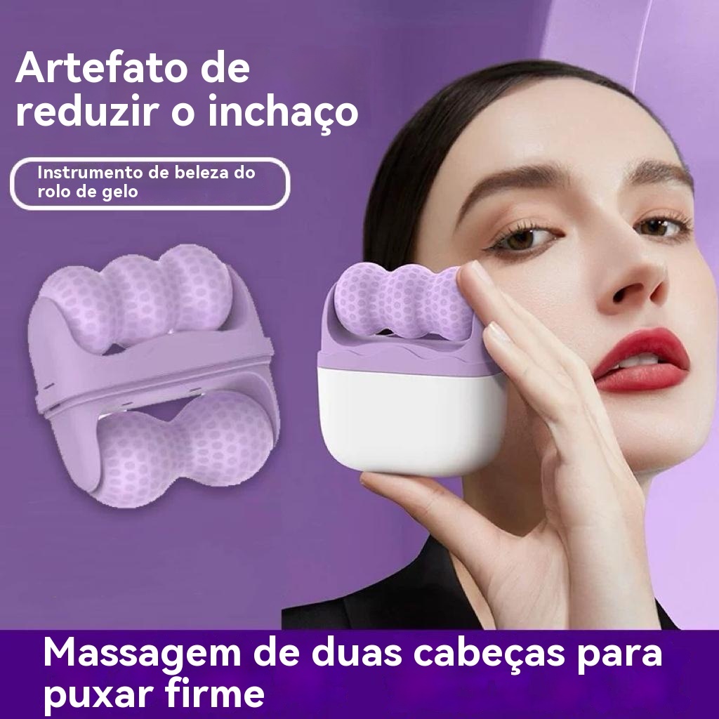 Rolo De Gelo 2 Em 1 Massageador Facial E Corporal Cuidados Com a Pele