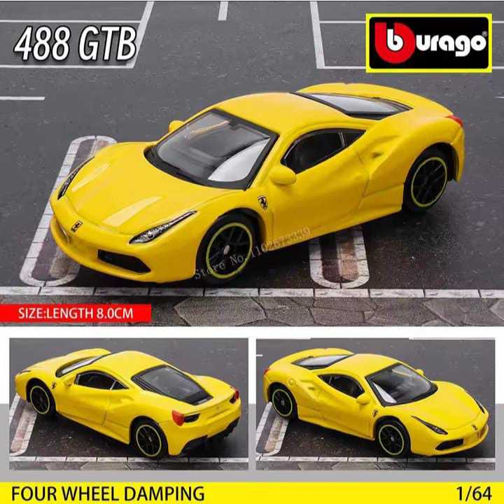 Miniatura FERRARI 488 GTB - Escala 1:64 - BURAGO