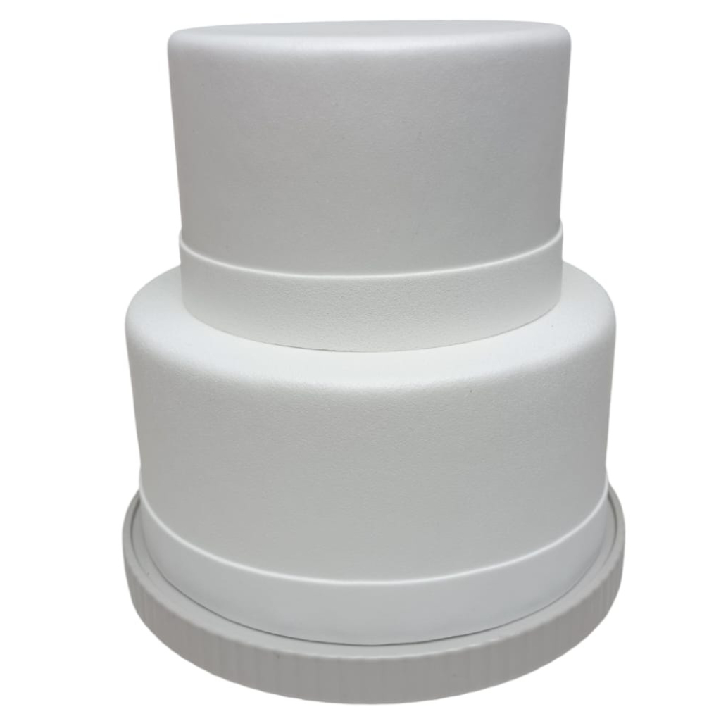 Bolo Fake Branco Sem Decoração 2 andares para Decorar como Quiser em Oferta na Shopee