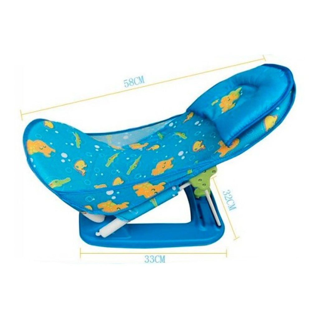 PROMOÇÃO Cadeirinha Assento Banho Bebê Suporte Portátil Banho Portátil Praia Piscina Banheira Azul