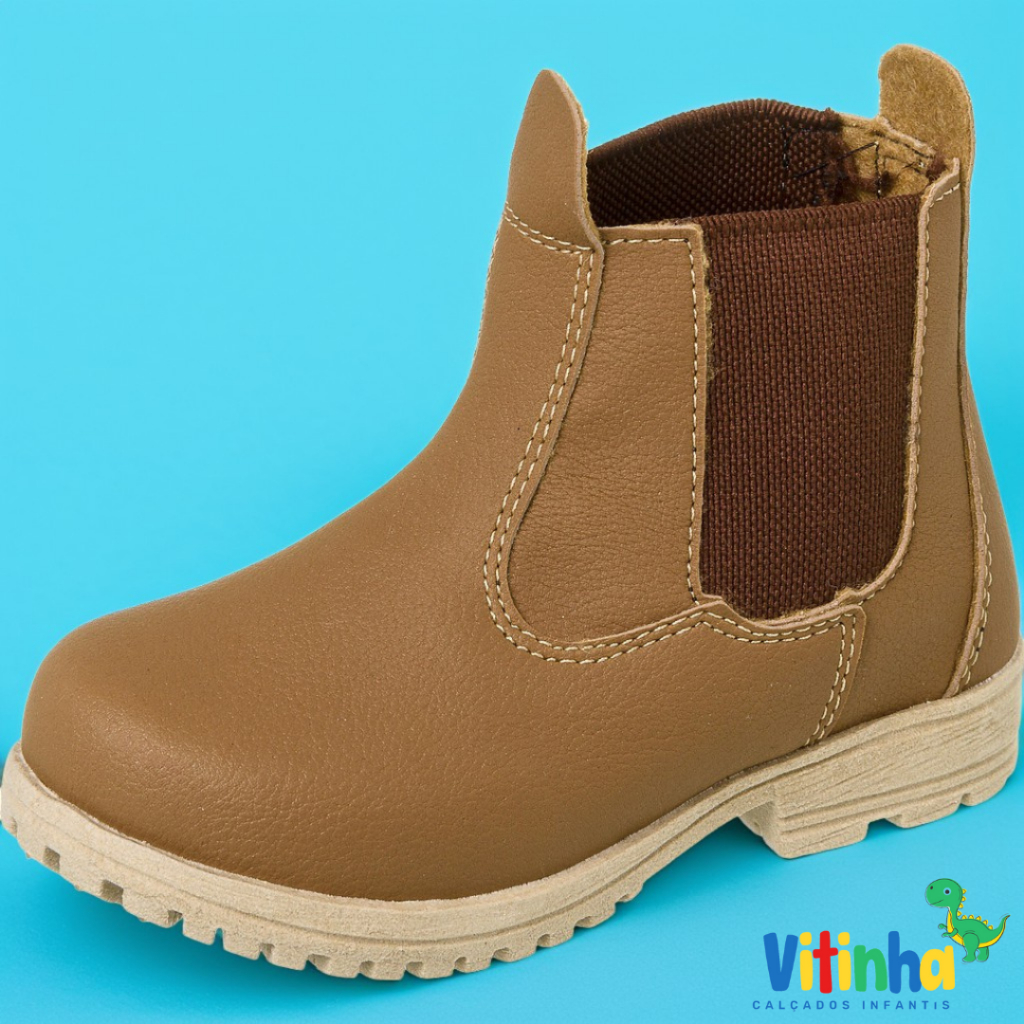 Bota Botinha Botina Jeca Masculina Infantil Menino Bebê Caramelo Cowntry em Oferta na Shopee