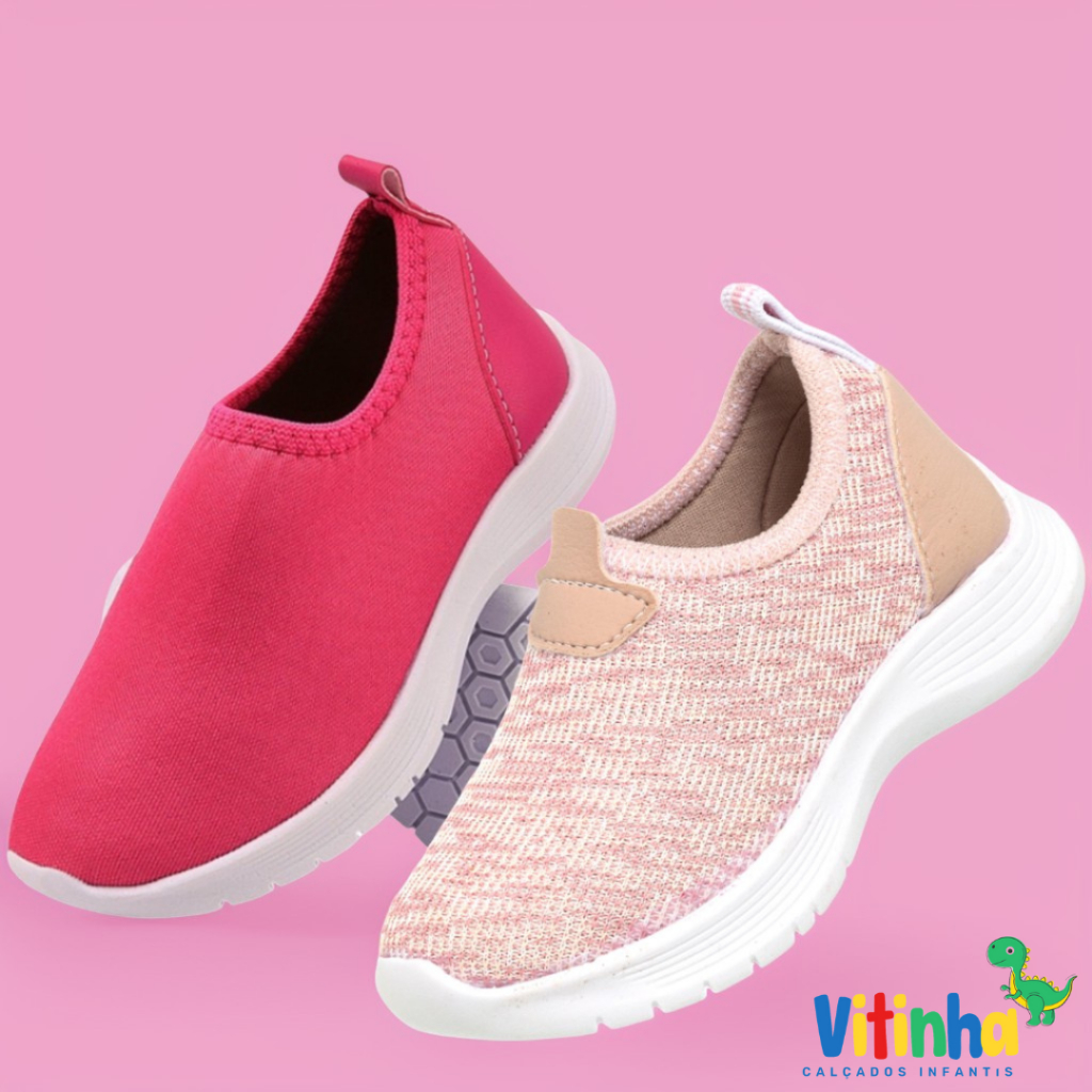 Tenis Infantil Calce Fácil Promoção Sapatenis Casual Criança em Oferta na Shopee